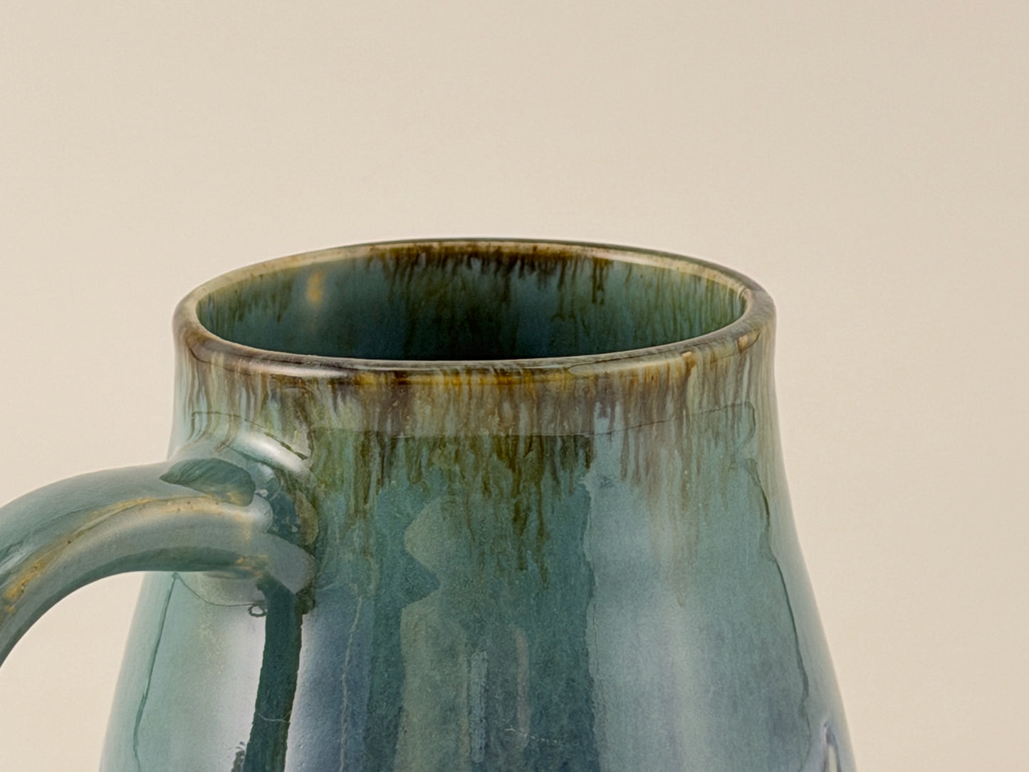 One of a Kind Hand Thrown Mug – Underglaze & Drip Glaze | Singular Piece, Handmade mug Handcrafted pottery