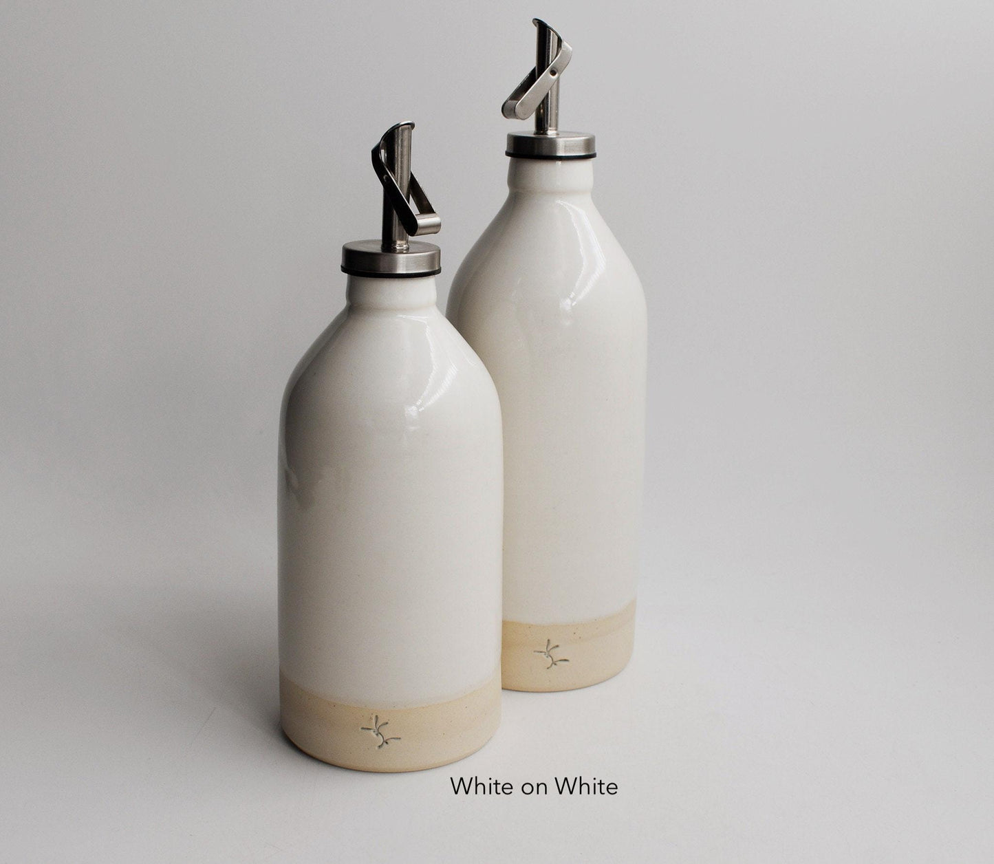 Handmade Ceramic Olive Oil Cruet | Drip-Free Pourer | Homespun Collection