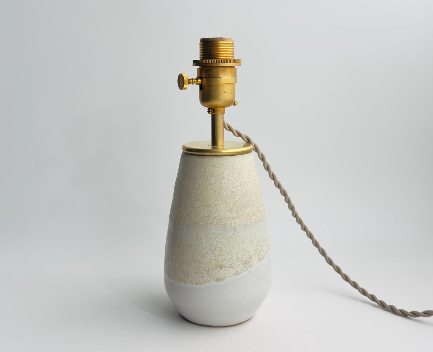 Handcrafted Ceramic Table Lamp with Brass Hardware | Timeless Modern Farmhouse Style