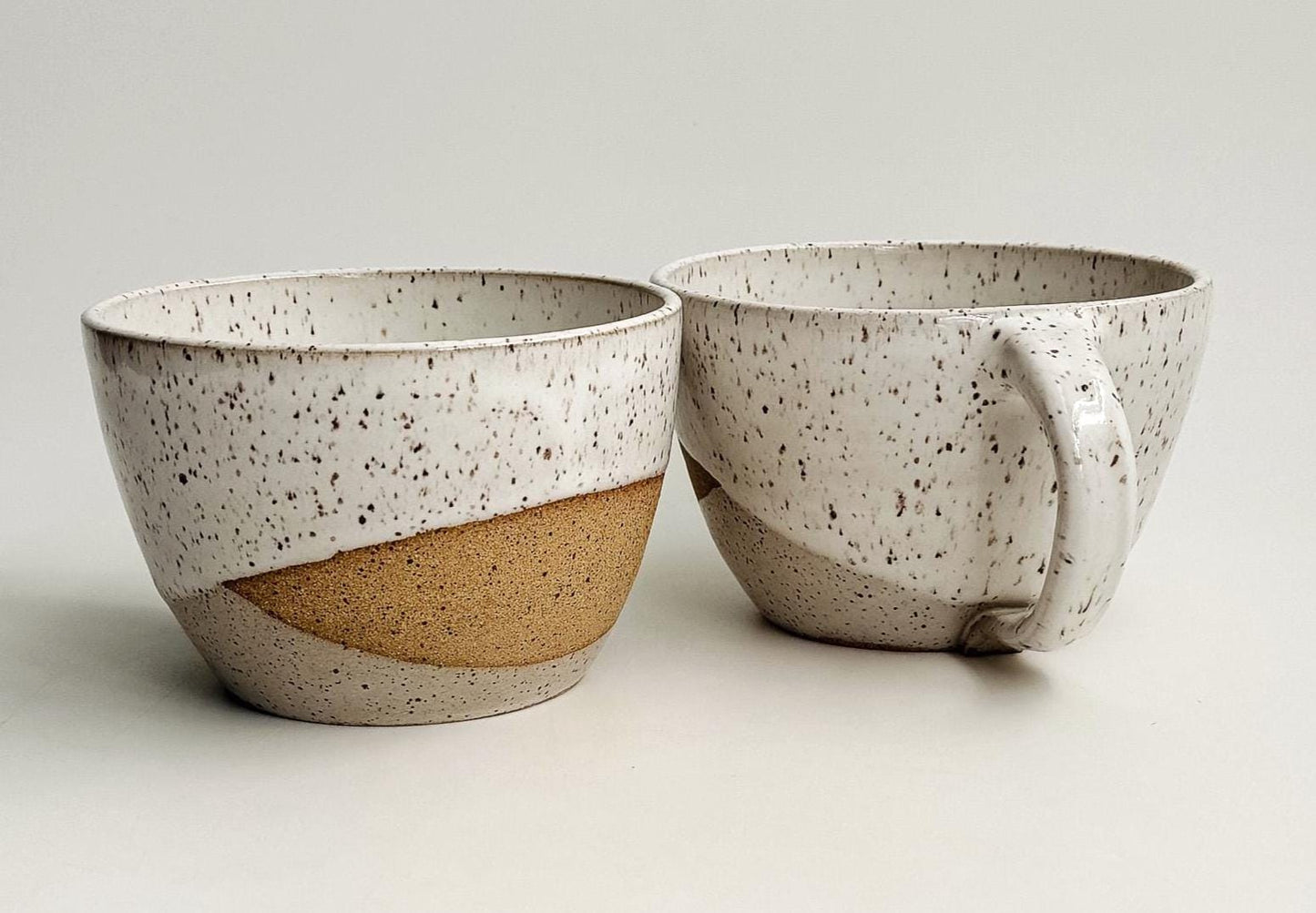 Handmade Ceramic Latte Mug | Large 16–18 oz | Homespun Collection