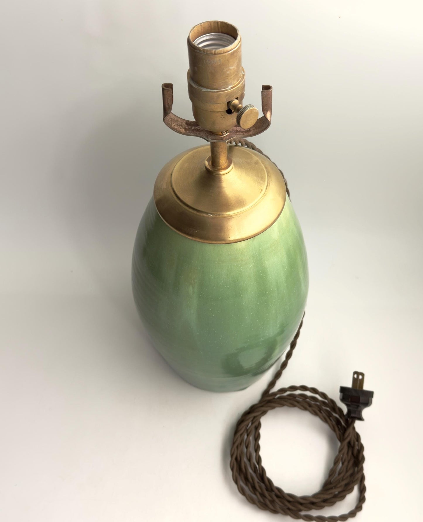 Handcrafted Ceramic Table Lamp with Brass Hardware | Timeless Modern Farmhouse Style