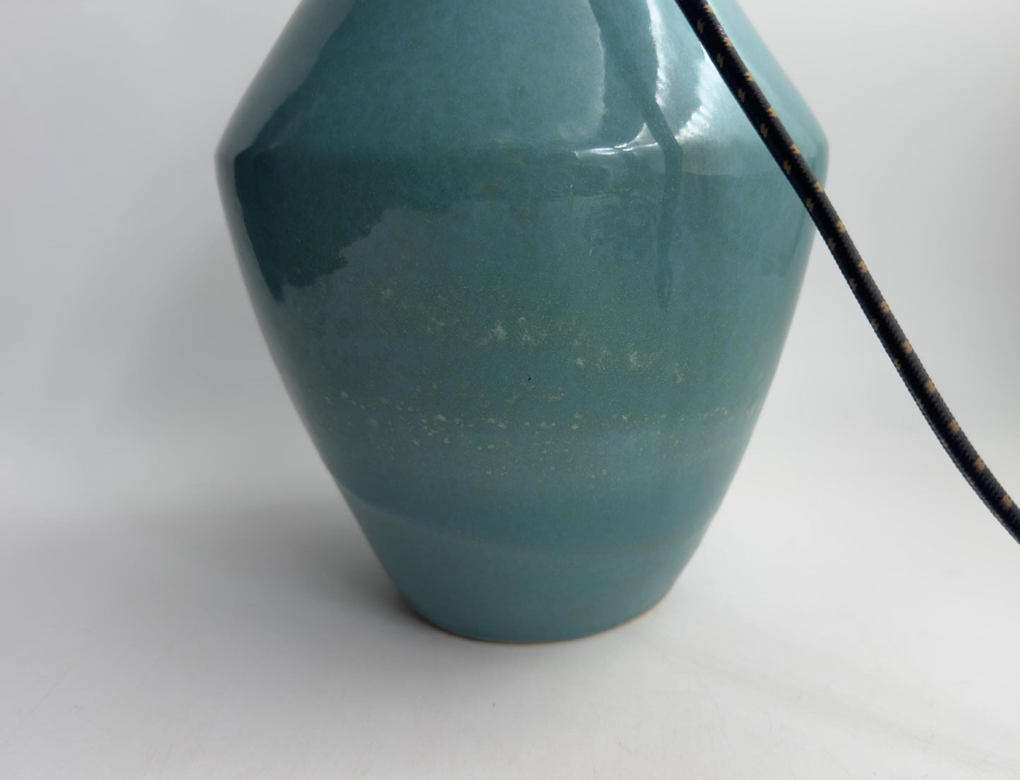 Handcrafted Ceramic Table Lamp with Brass Hardware | Timeless Modern Farmhouse Style