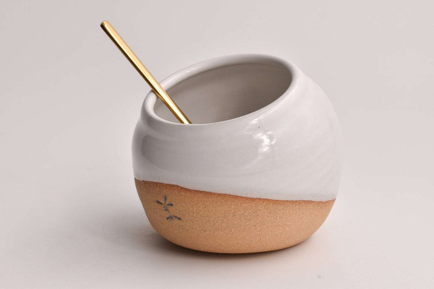 Handcrafted Ceramic Salt Cellar | Farmhouse Minimalist Kitchen Pottery