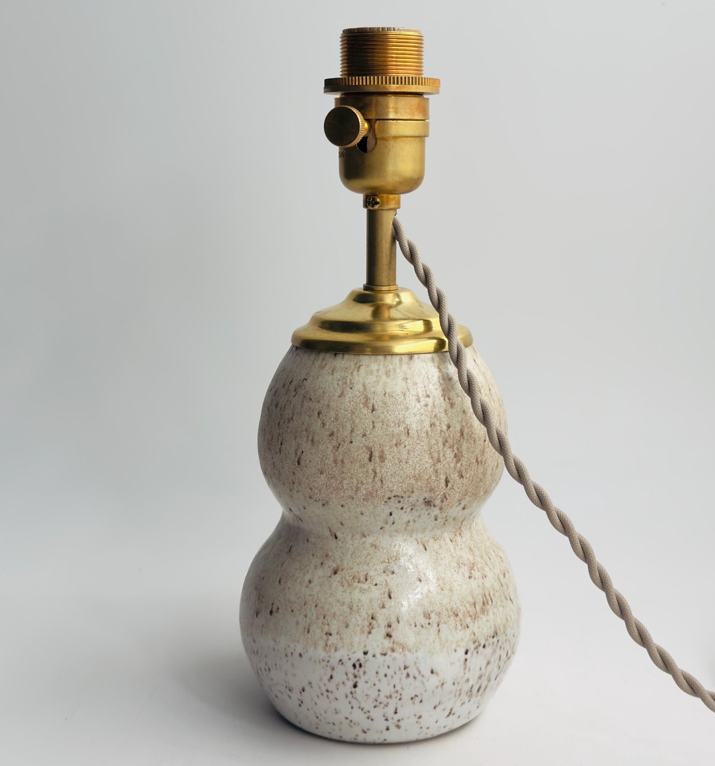 Handcrafted Ceramic Table Lamp with Brass Hardware | Timeless Modern Farmhouse Style