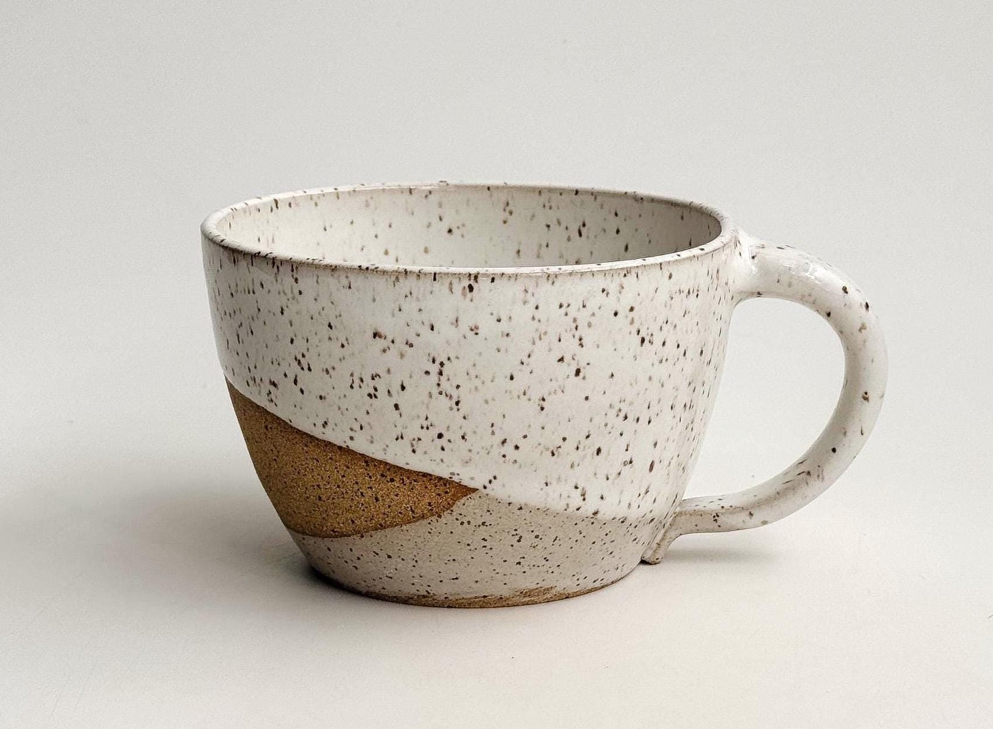 Handmade Ceramic Latte Mug | Large 16–18 oz | Homespun Collection