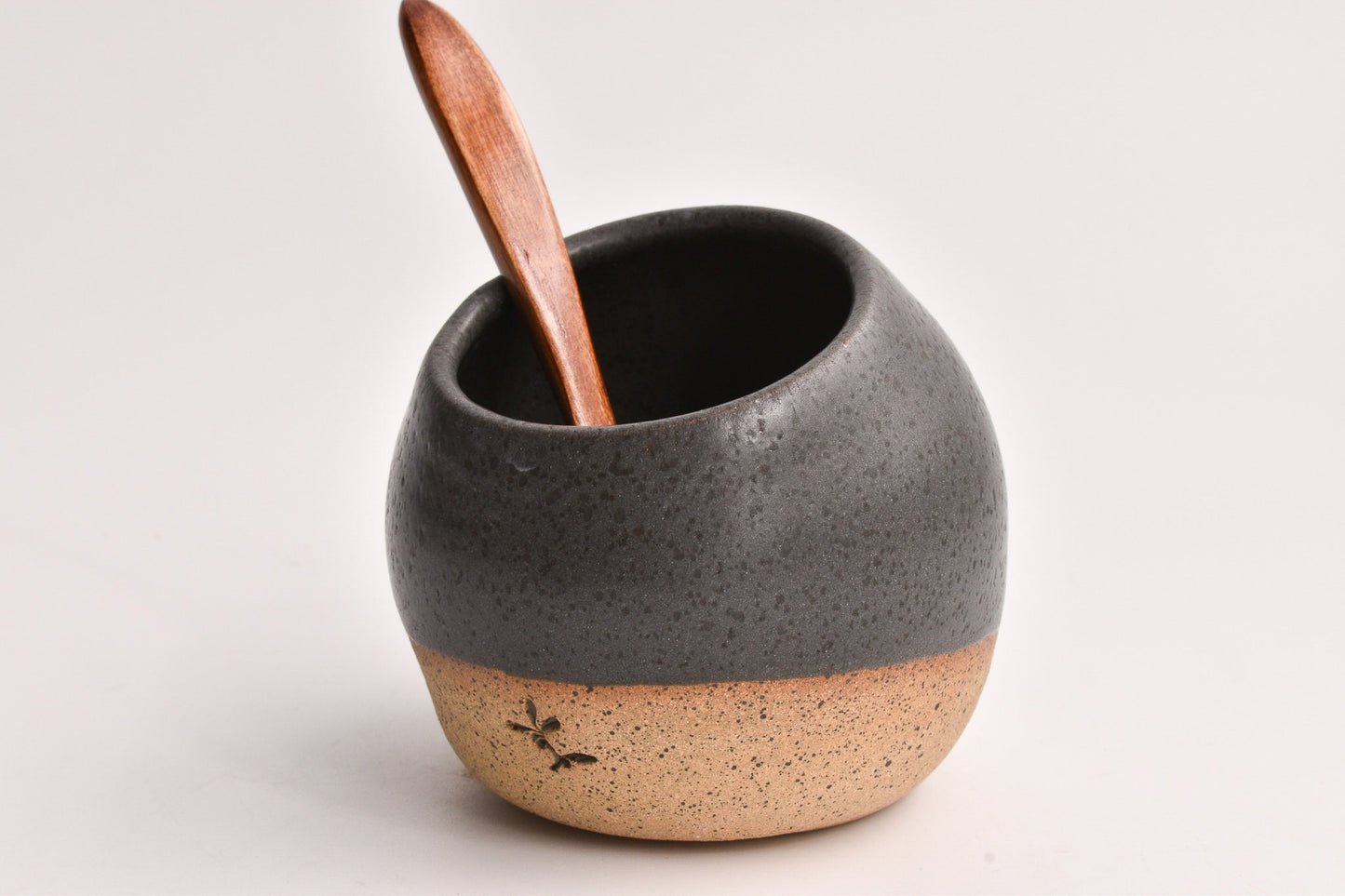 Handcrafted Ceramic Salt Cellar | Farmhouse Minimalist Kitchen Pottery