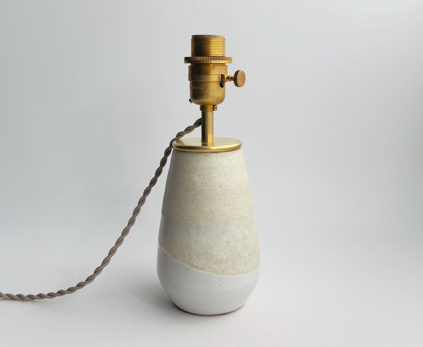 Handcrafted ceramic table lamp with solid brass hardware, handmade in USA,one-of-a-kind pottery lamp