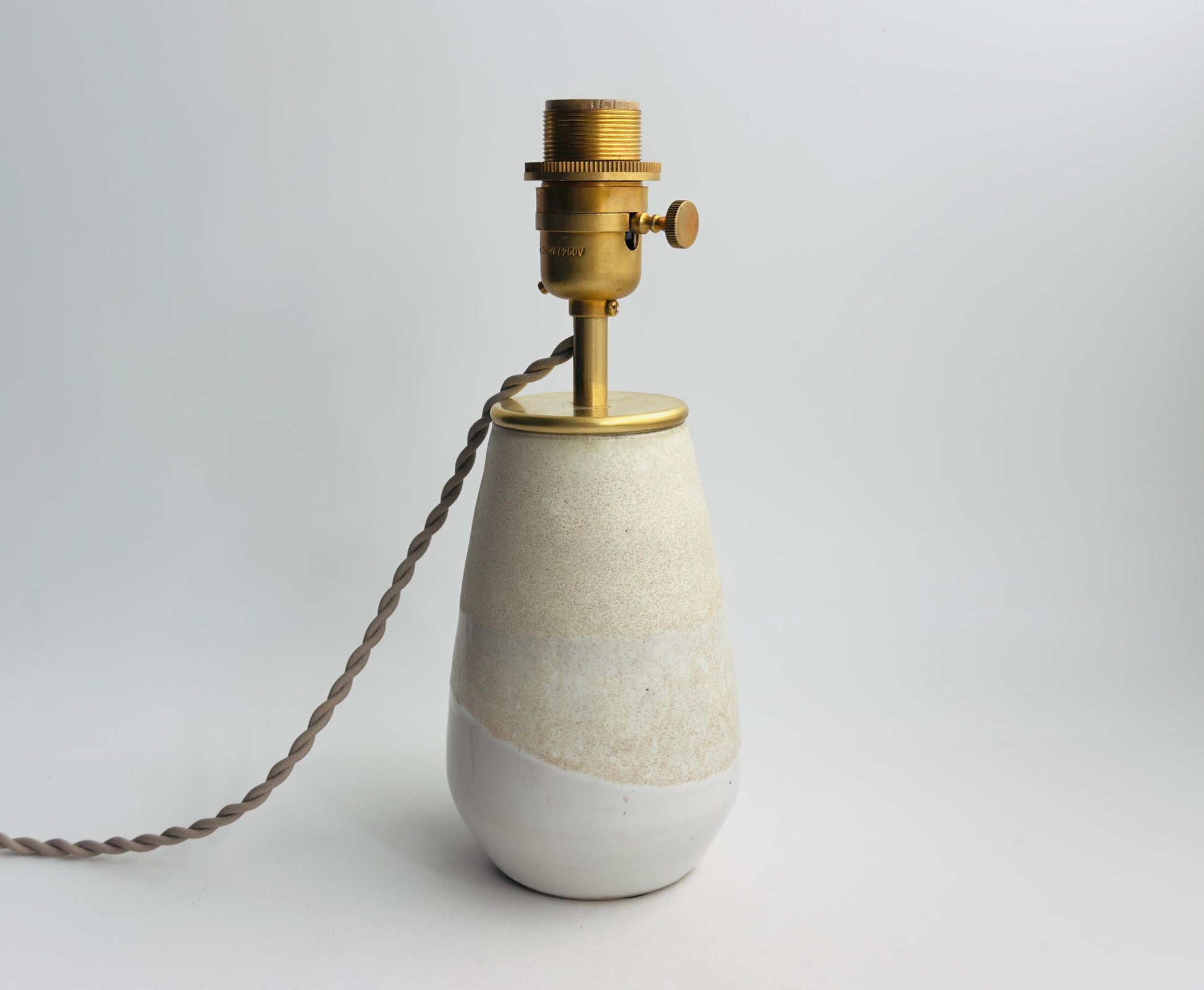 Handcrafted ceramic table lamp with solid brass hardware, handmade in USA,one-of-a-kind pottery lamp