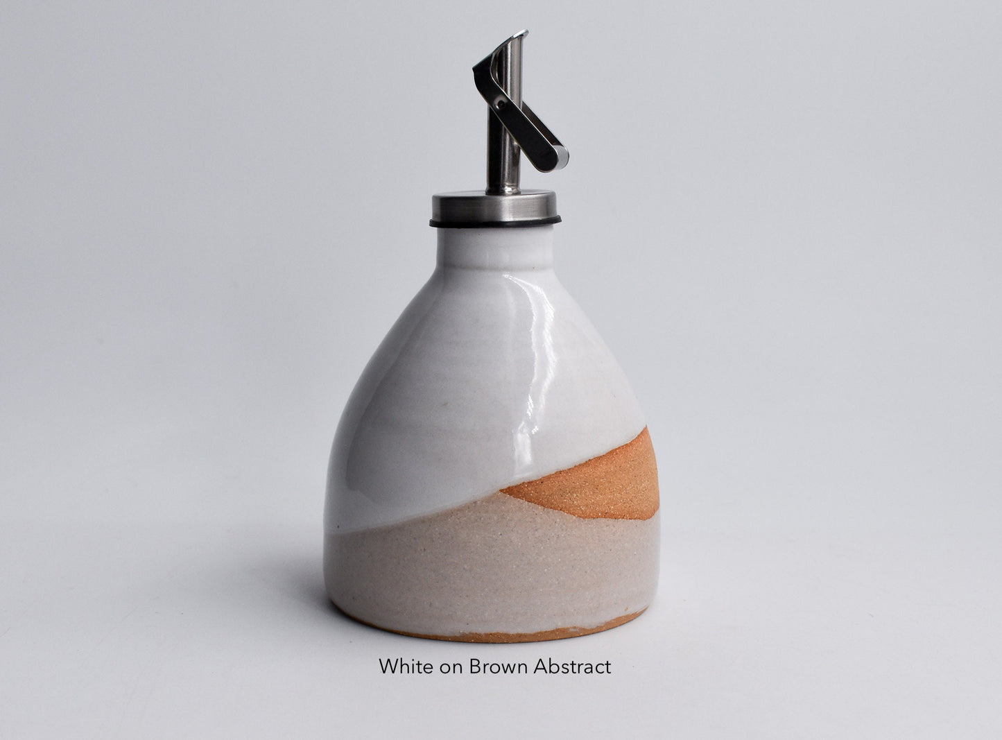 Mini Handmade Ceramic Olive Oil Cruet | Drip-Free Pourer | Homespun Collection