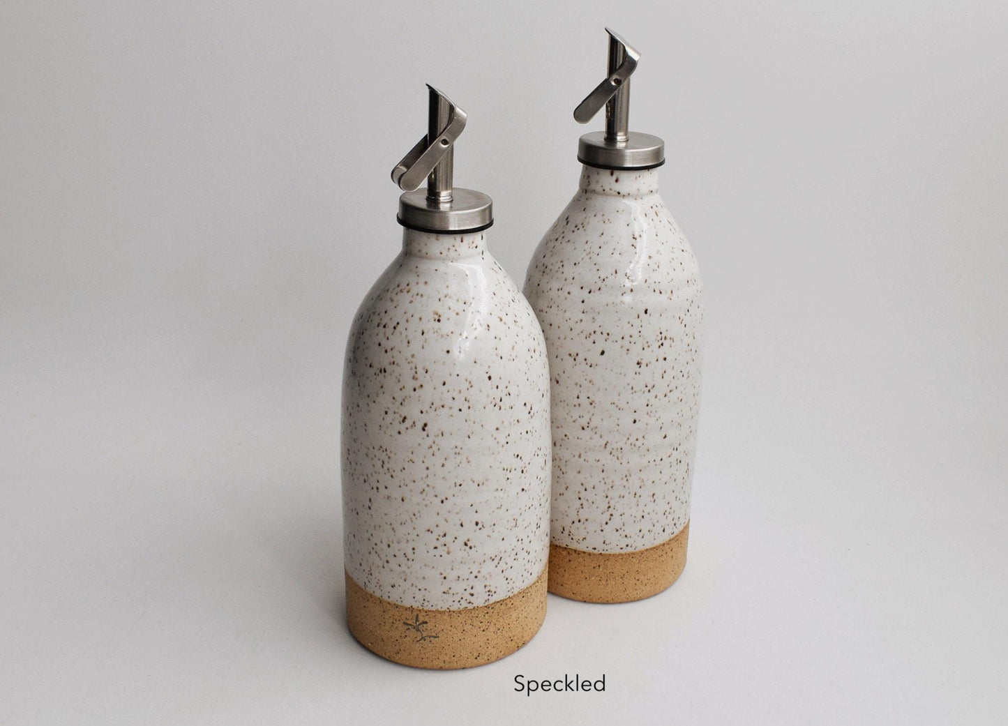 Handmade Ceramic Olive Oil Cruet | Drip-Free Pourer | Homespun Collection
