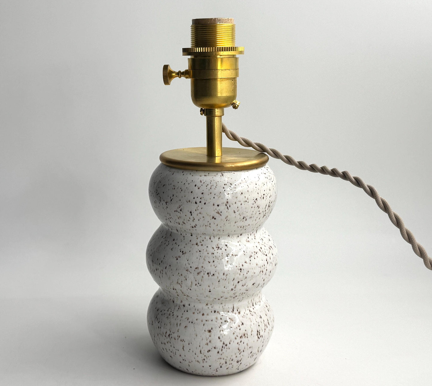 Handcrafted Ceramic Table Lamp with Brass Hardware | Timeless Modern Farmhouse Style