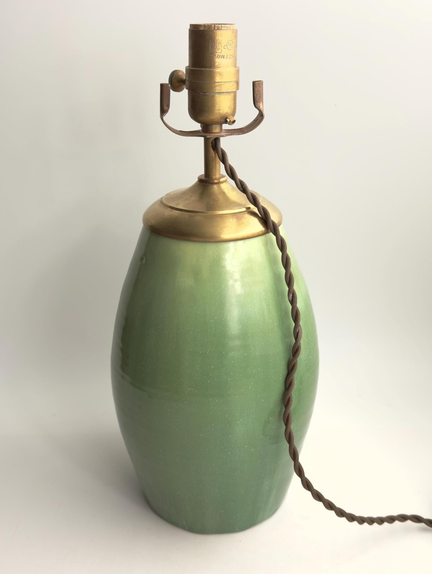 Handcrafted Ceramic Table Lamp with Brass Hardware | Timeless Modern Farmhouse Style