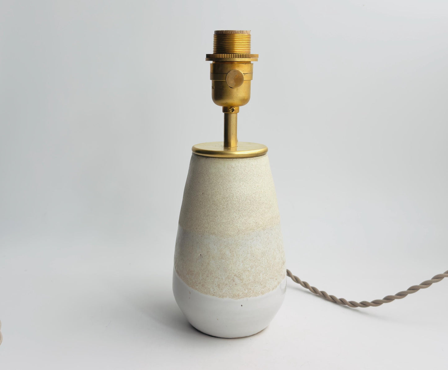 Handcrafted Ceramic Table Lamp with Brass Hardware | Timeless Modern Farmhouse Style