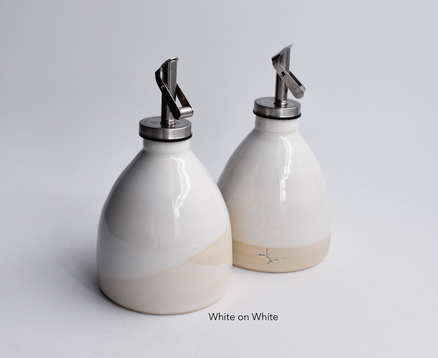 Mini Handmade Ceramic Olive Oil Cruet | Drip-Free Pourer | Homespun Collection