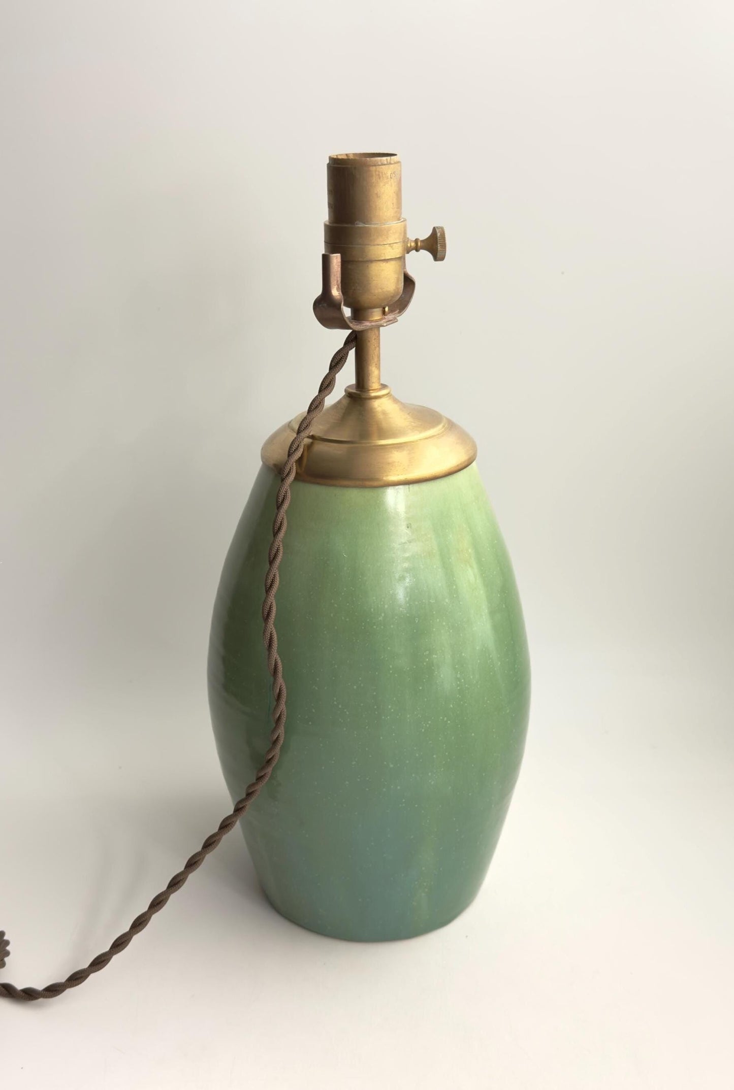 Handcrafted Ceramic Table Lamp with Brass Hardware | Timeless Modern Farmhouse Style