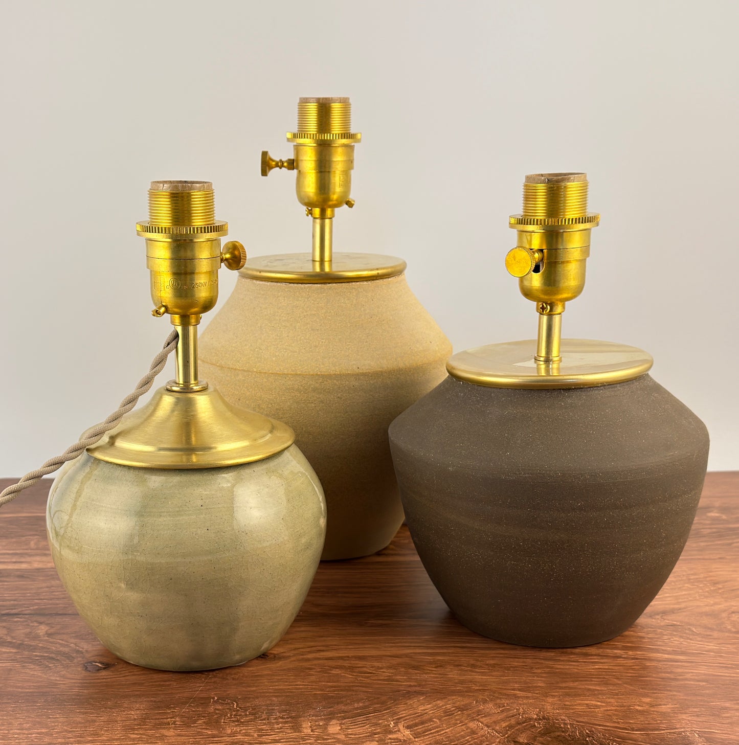 Handcrafted Ceramic Table Lamp with Brass Hardware | Timeless Modern Farmhouse Style