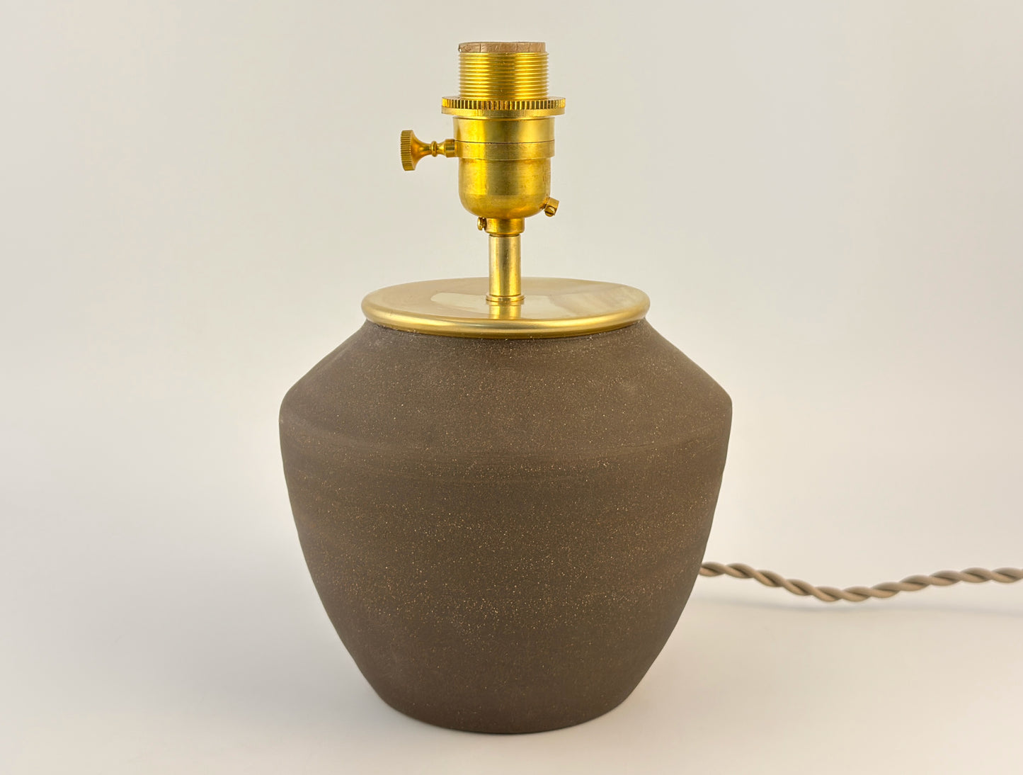 Handcrafted Ceramic Table Lamp with Brass Hardware | Timeless Modern Farmhouse Style