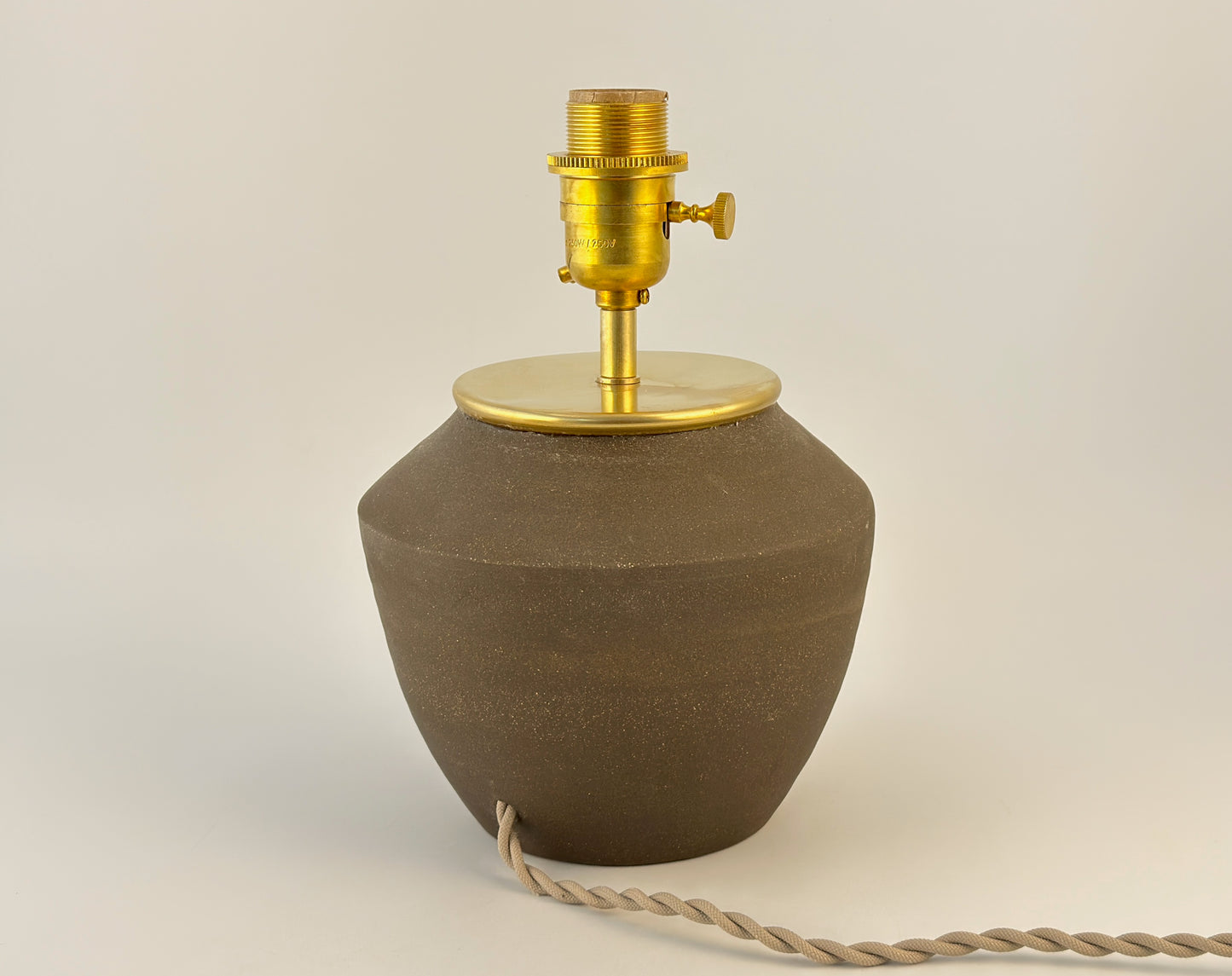 Handcrafted Ceramic Table Lamp with Brass Hardware | Timeless Modern Farmhouse Style