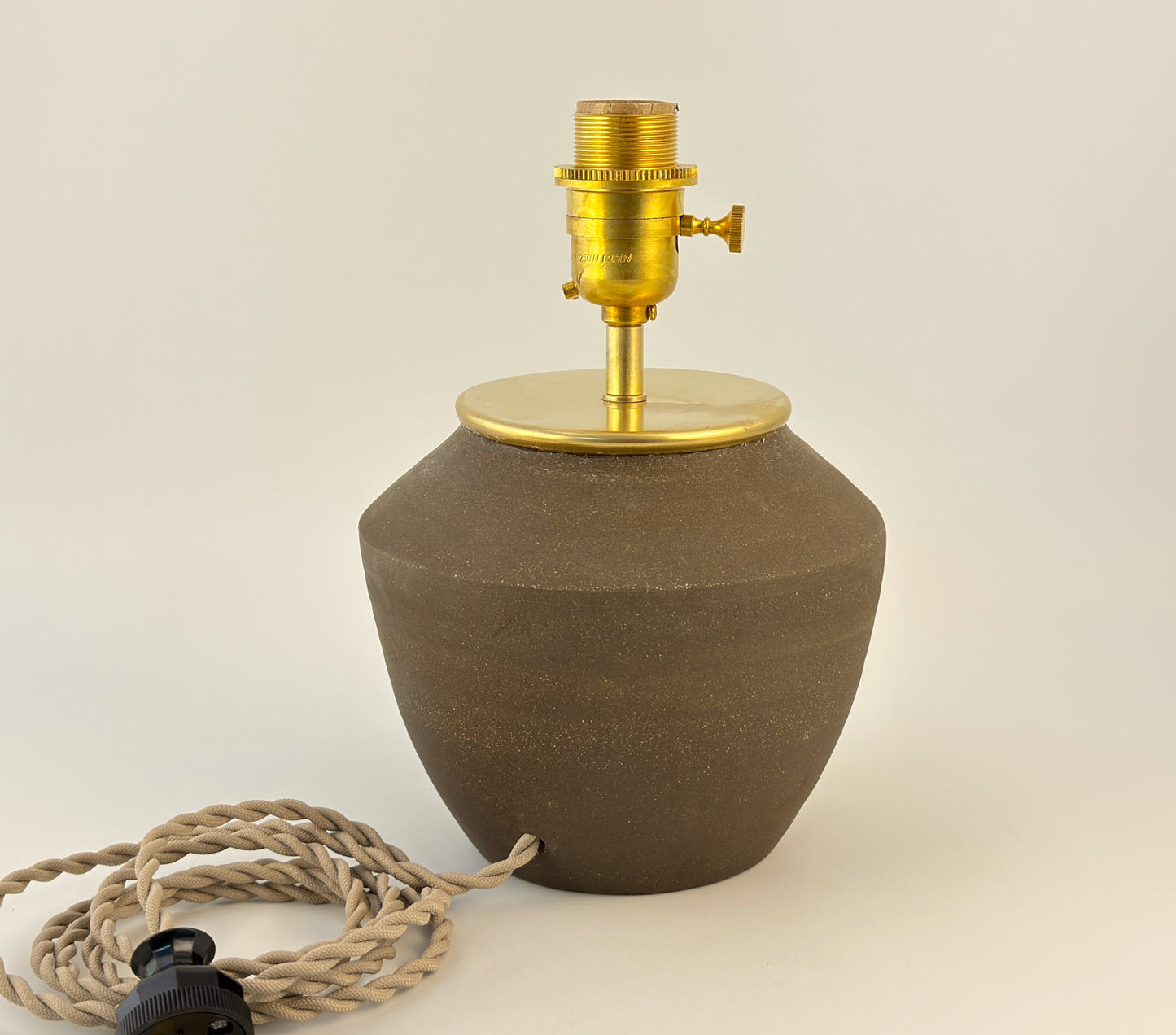 Handcrafted Ceramic Table Lamp with Brass Hardware | Timeless Modern Farmhouse Style