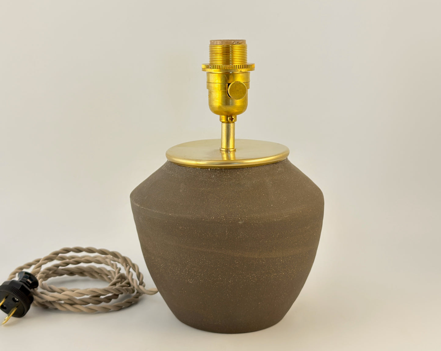 Handcrafted Ceramic Table Lamp with Brass Hardware | Timeless Modern Farmhouse Style