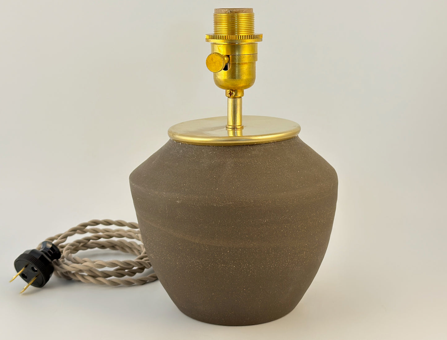 Handcrafted Ceramic Table Lamp with Brass Hardware | Timeless Modern Farmhouse Style