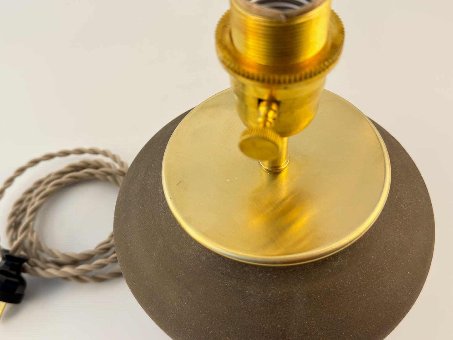 Handcrafted Ceramic Table Lamp with Brass Hardware | Timeless Modern Farmhouse Style
