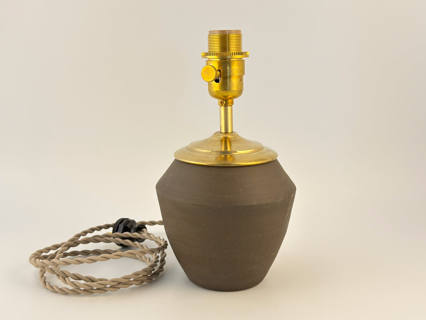 Handcrafted Ceramic Table Lamp with Brass Hardware | Timeless Modern Farmhouse Style