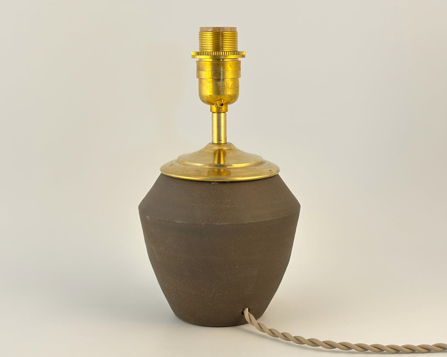 Handcrafted Ceramic Table Lamp with Brass Hardware | Timeless Modern Farmhouse Style