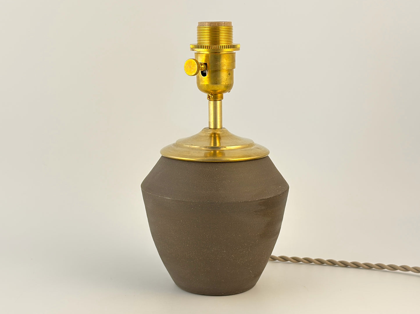 Handcrafted Ceramic Table Lamp with Brass Hardware | Timeless Modern Farmhouse Style