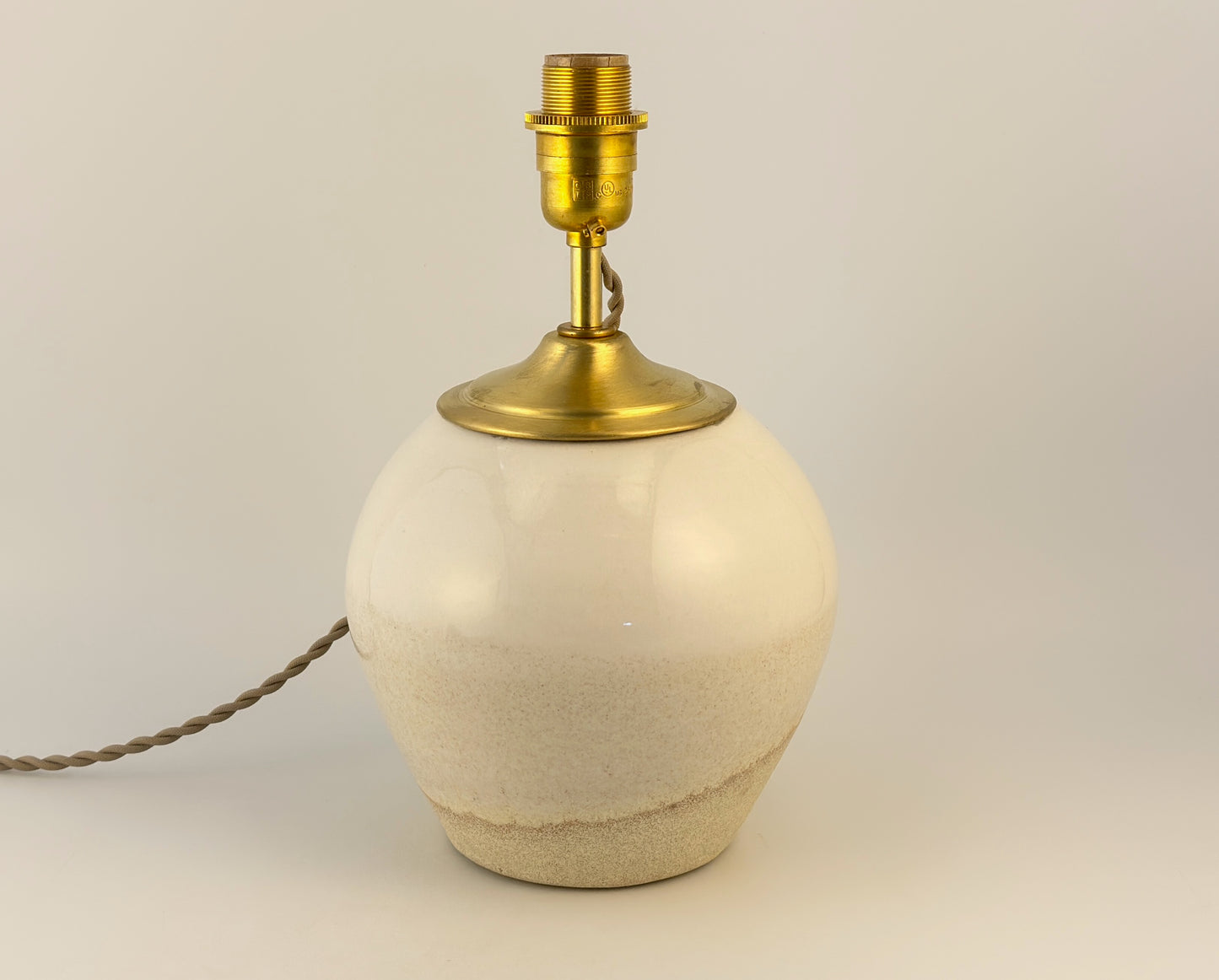 Handcrafted Ceramic Table Lamp with Brass Hardware | Timeless Modern Farmhouse Style