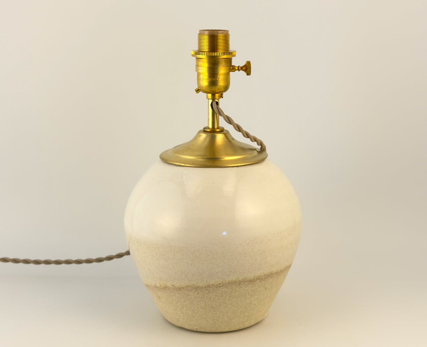 Handcrafted Ceramic Table Lamp with Brass Hardware | Timeless Modern Farmhouse Style