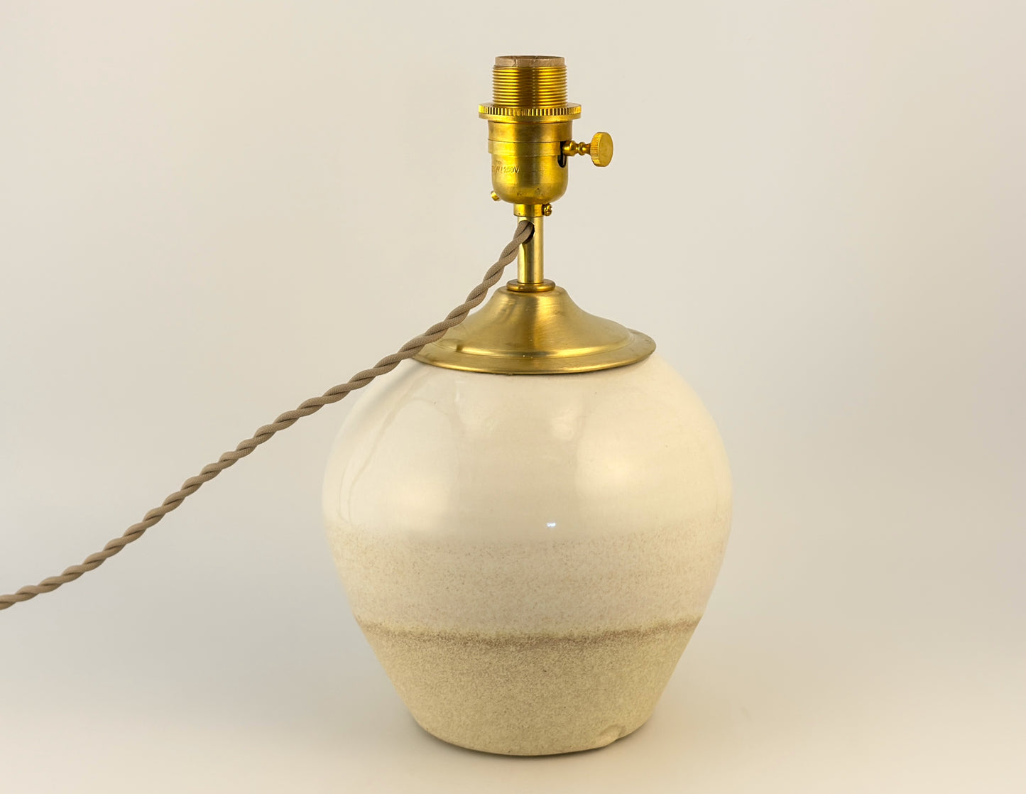 Handcrafted Ceramic Table Lamp with Brass Hardware | Timeless Modern Farmhouse Style