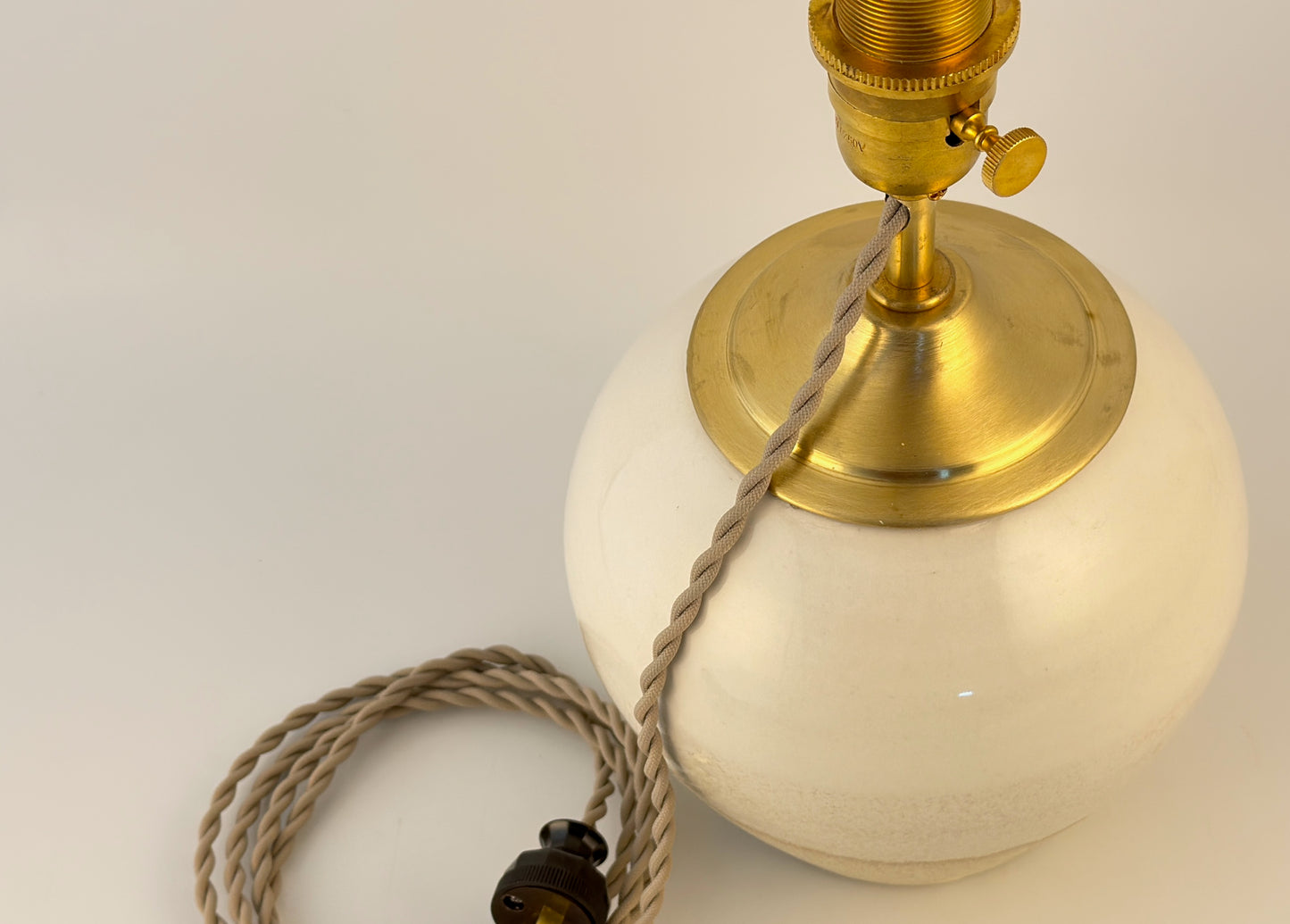 Handcrafted Ceramic Table Lamp with Brass Hardware | Timeless Modern Farmhouse Style