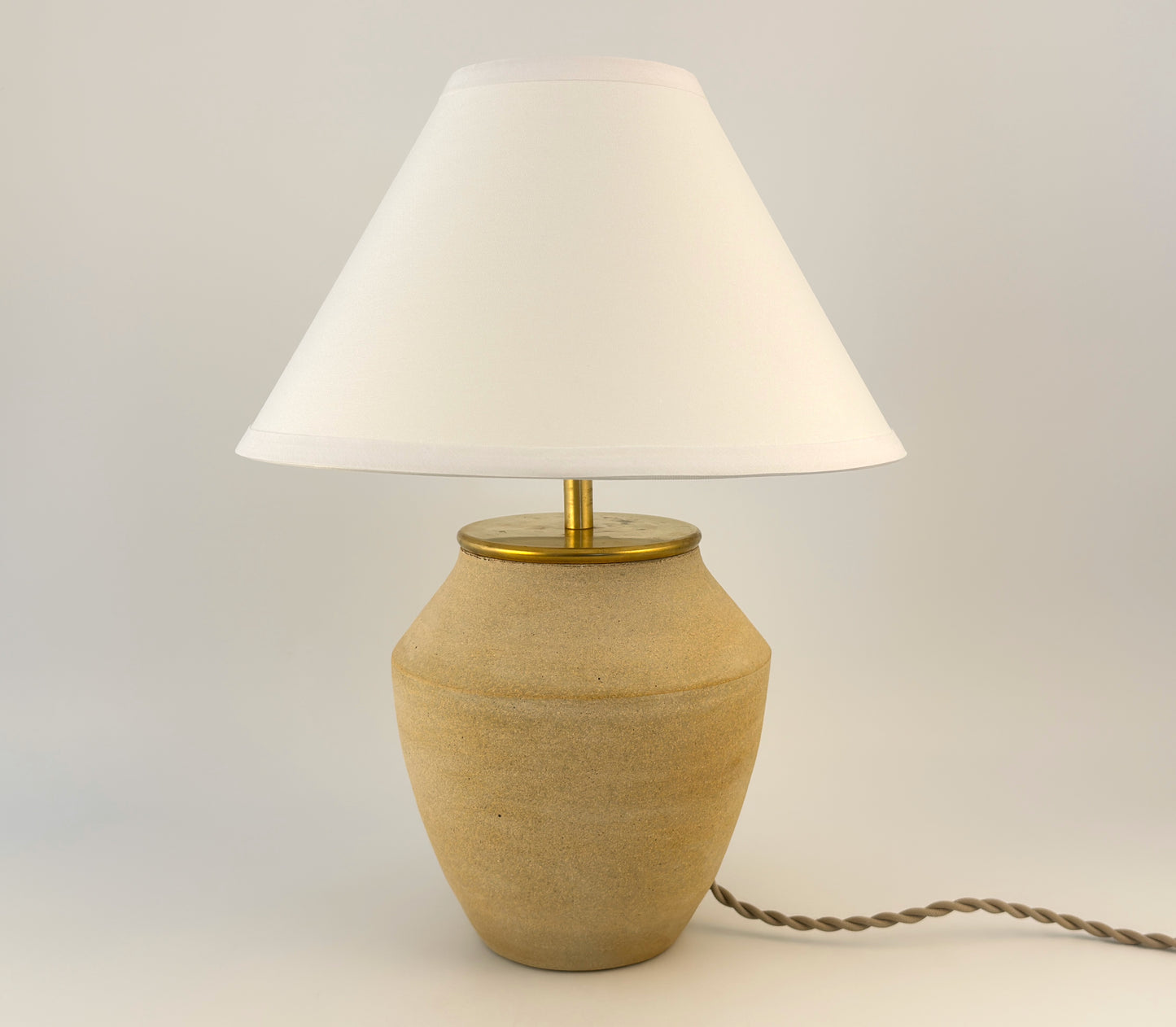 Handcrafted Ceramic Table Lamp | Warm Cottage Timeless Farmhouse & Statement Accent Lamp