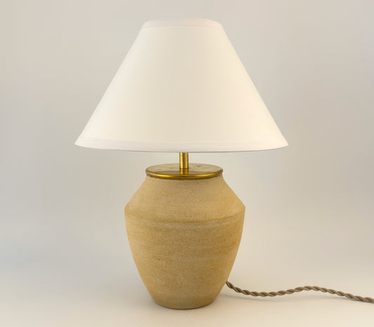 Handcrafted Ceramic Table Lamp | Warm Cottage Timeless Farmhouse & Statement Accent Lamp