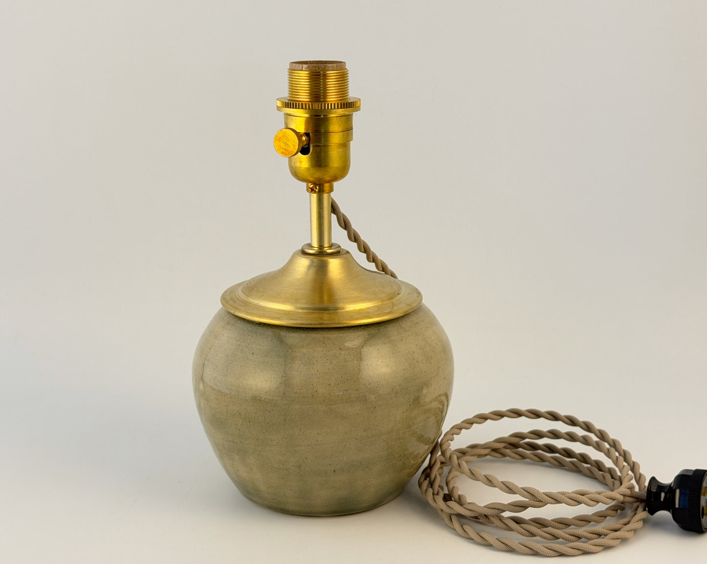 Handcrafted Ceramic Table Lamp with Brass Hardware | Timeless Modern Farmhouse Style