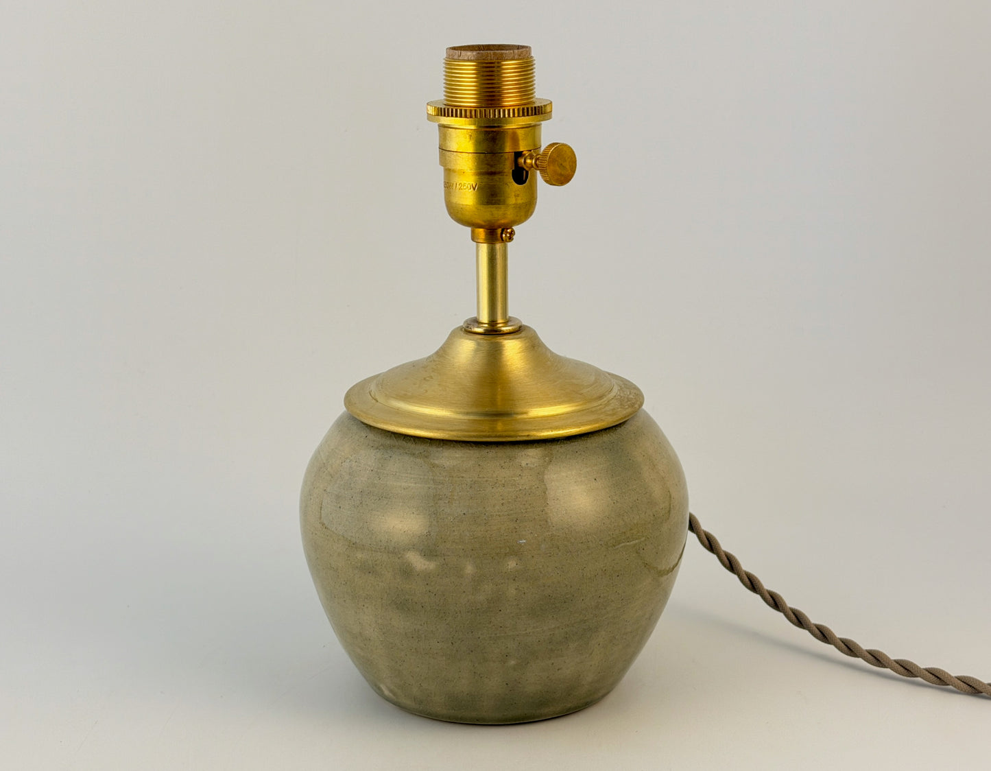 Handcrafted Ceramic Table Lamp with Brass Hardware | Timeless Modern Farmhouse Style