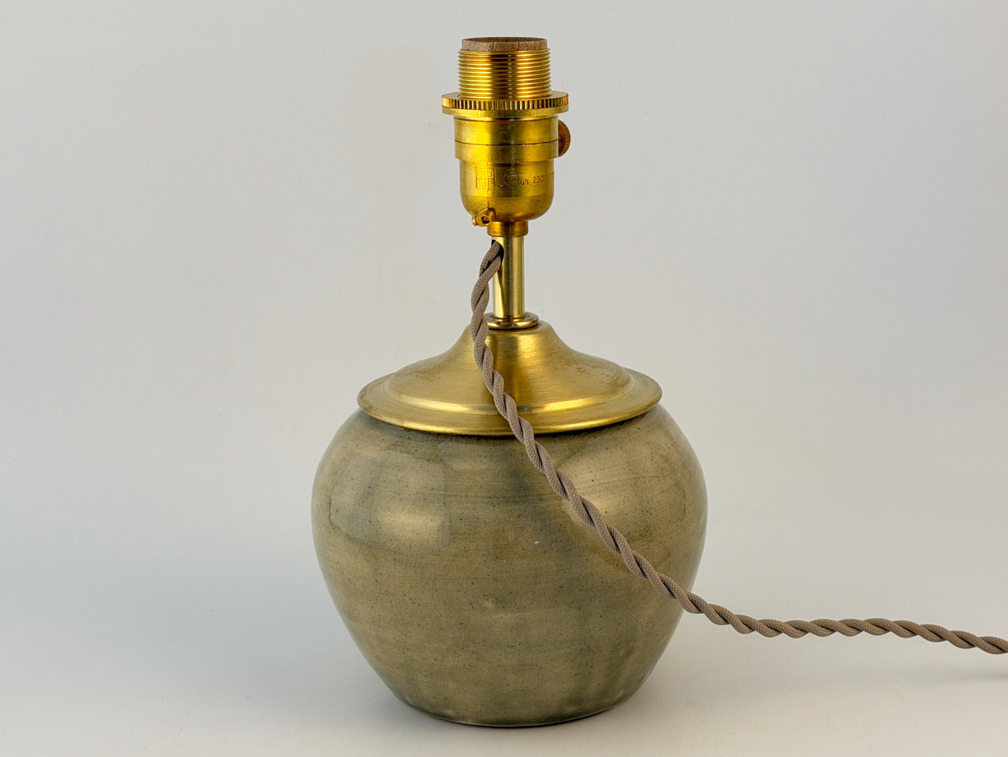 Handcrafted Ceramic Table Lamp with Brass Hardware | Timeless Modern Farmhouse Style