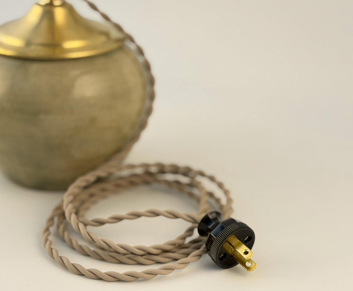 Handcrafted Ceramic Table Lamp with Brass Hardware | Timeless Modern Farmhouse Style