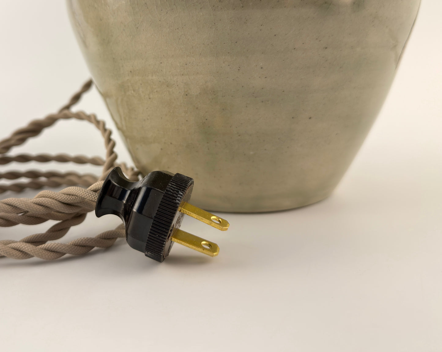 Handcrafted Ceramic Table Lamp with Brass Hardware | Timeless Modern Farmhouse Style