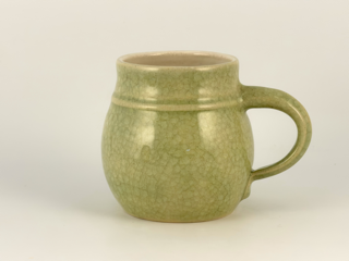 Pastel Crackle Glaze Ceramic Mugs – 16 oz Handmade Spring Coffee Cups, Singular Pieces Collection