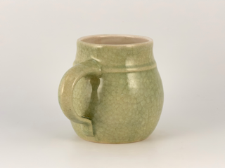 Pastel Crackle Glaze Ceramic Mugs – 16 oz Handmade Spring Coffee Cups, Singular Pieces Collection