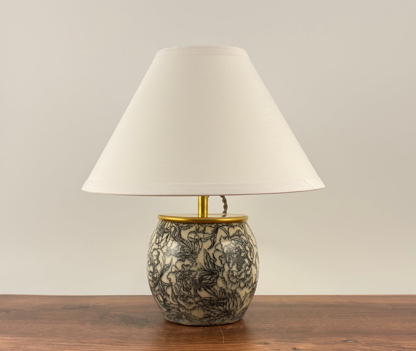 Handcrafted Ceramic Table Lamp | Warm Cottage Timeless Farmhouse & Statement Accent Lamp