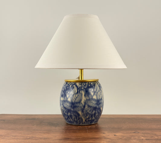 Handcrafted Ceramic Table Lamp | Warm Cottage Timeless Farmhouse & Statement Accent Lamp