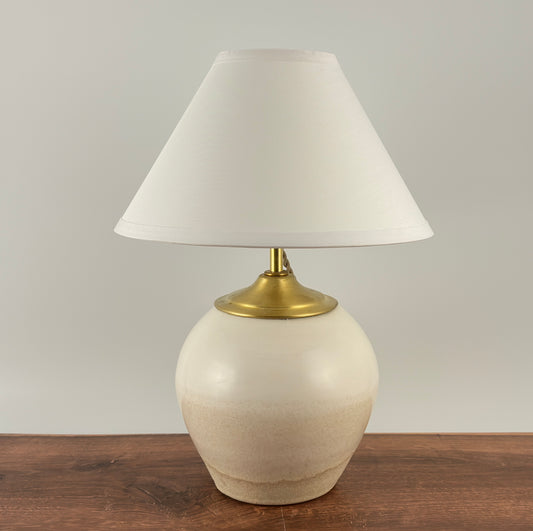 Handcrafted Ceramic Table Lamp with Brass Hardware | Timeless Modern Farmhouse Style