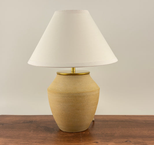 Handcrafted Ceramic Table Lamp | Warm Cottage Timeless Farmhouse & Statement Accent Lamp