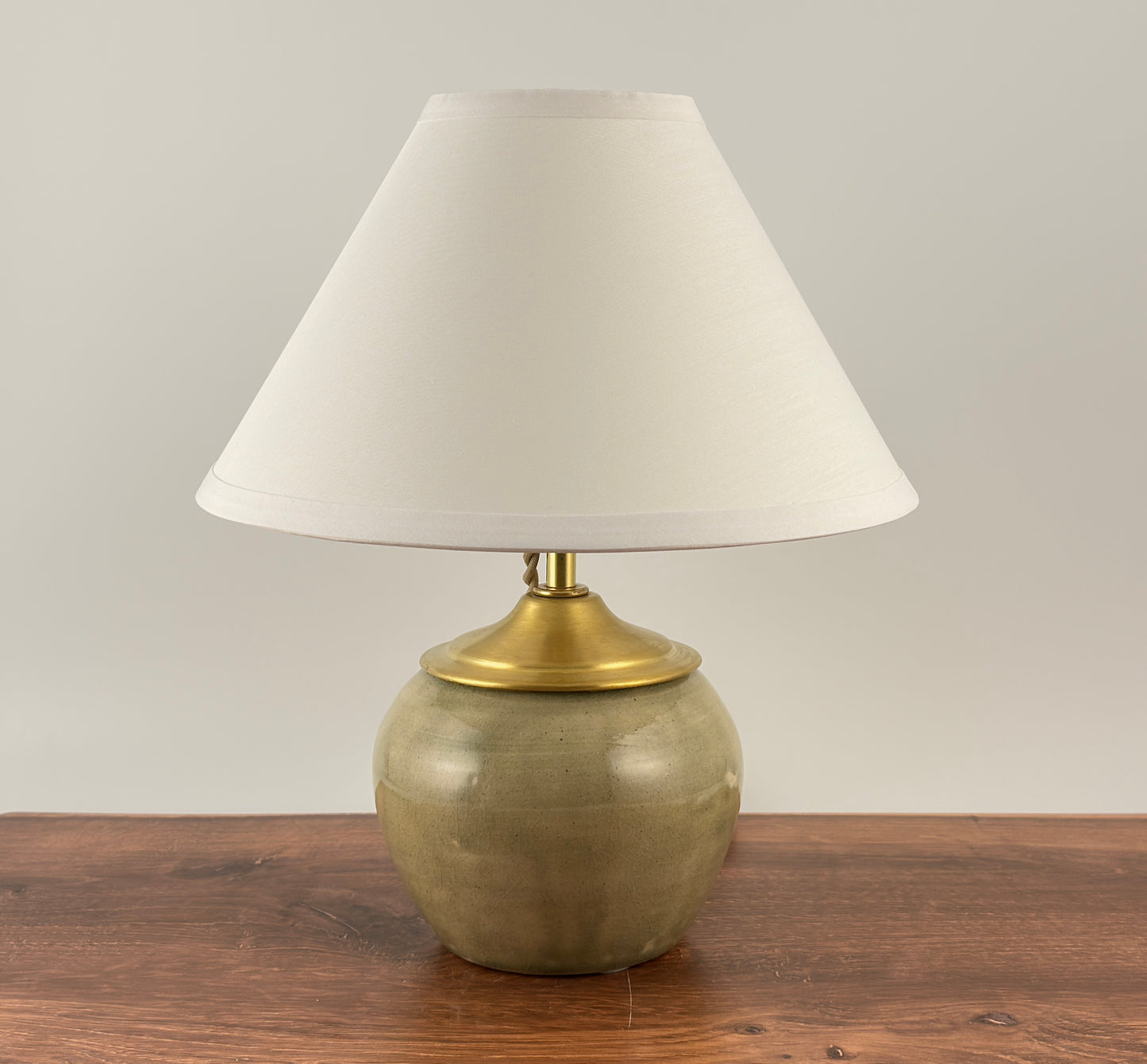 Handcrafted Ceramic Table Lamp with Brass Hardware | Timeless Modern Farmhouse Style