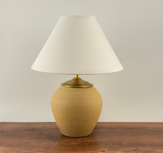 Handcrafted Ceramic Table Lamp | Warm Cottage Timeless Farmhouse & Statement Accent Lamp