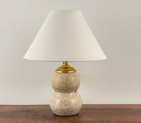Handcrafted Ceramic Table Lamp with Brass Hardware | Timeless Modern Farmhouse Style