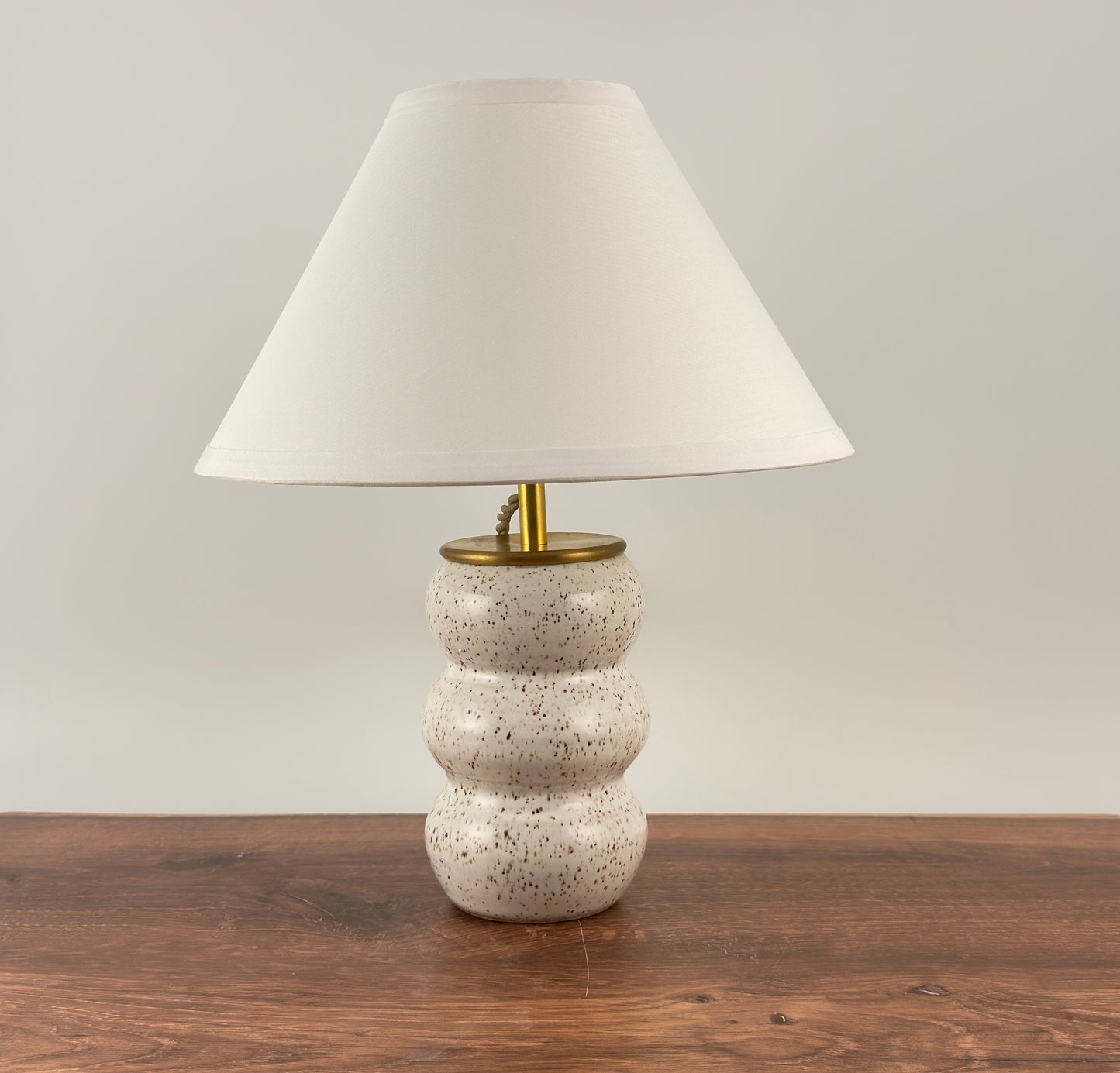 Handcrafted Ceramic Table Lamp with Brass Hardware | Timeless Modern Farmhouse Style